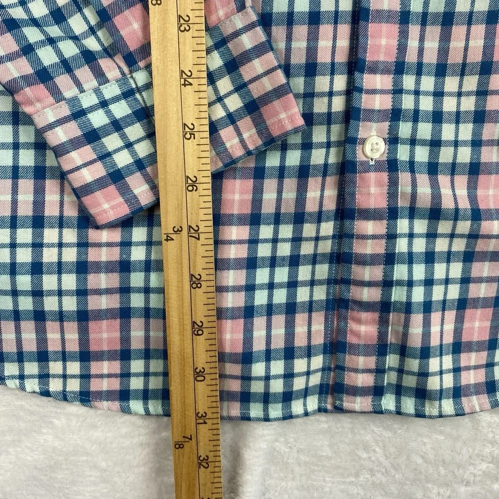 Vineyard Vines Men's XXL Slim Fit Tucker Shirt Blue Pink Check Long Sleeve Soft - Picture 7 of 10